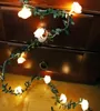 LED-strings 10/20 / 40leds Rose Flower Fairy String Lights Batterij Powered Wedding Valentine's Day Event Party Garland Decor