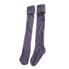 women high quality cotton stockings sexy thigh high over the knee socks for woman solid color thick warm long socks