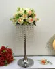 金属の花の花瓶クリスタルの結婚式のテーブルの中心的なイベントパーティーフラワーボールディスプレイラックロードリードキャンドルホールダーラックスタンドデコレーション