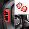 Arcs décoratifs d'évent latéral de tableau de bord rouge pour Jeep Wrangler JL sortie d'usine accessoires internes automatiques de haute qualité