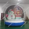 Gonfiabile Bouncer Snow Globe Photo Booth per Natale Halloween Event 3m Clear Snow Globe Ball con pompa