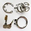2020 Magic lock new chastity devices 45mm length stainless steel small male chastity cb 1.8" short cock cage with Spike ring