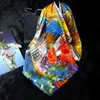 Dames Pure Silk Sjaal Luxe Vierkante Sjaal Haar Tie Band voor Party Winkelen Elegante Wrap Zakdoek Bandana Accessoires Handrol Edge # 4209