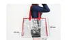 DHL 50pcs Stuff Sacks Women PVC Transparent Waterproof Clear Large Capacity Swimsuit Collect Tote Bag