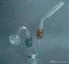 Colorful Snakelike Glass Water Pipes Bong Oil Burners 20cm Big Thick Tobacco for Smoking Hookahs with Base