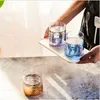 スターガラスカップメッキ大容量の鉛フリーの水飲み物家庭用クリスタルジュースビールミルクアイスクリームデザートカップ