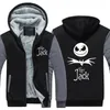 Pesadelo antes do Natal moletons Sally Jack Skellington Engrossar moletom com capuz Jack e Sally Casal moletom quente com capuz de lã dele e dela7073349