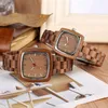 Unikalne Walnut Drewniane zegarki dla kochanków Para Mężczyźni Zegarek Kobiety Woody Band Reloj Hombre 2019 Zegar Mężczyzna Godziny Top Pamiątkowe prezenty CJ191116