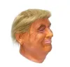 Дональд Трамп Латексная маска Миллиар Американский президент США Политик Хэллоуин причудливый партия полная головка маска костюм платье GD27