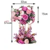 Personalización de lujo boda mesa de comedor flor bola Camino flores citadas Decoración de la ventana con flores decorativas inferiores 2 sets