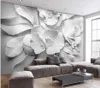 Piękne sceneria tapety nowoczesna minimalistyczna atmosfera 3D wytłoczony kwiat tv sofa tło ściana