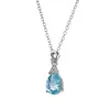 Luckyshine – colliers avec pendentif en argent Sterling 925, haute qualité, 5 pièces/lot, meilleures ventes, pierres précieuses suisse BlueTopaz, bijoux de mariage