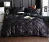 サテンシルクの寝具セット枕カバーのフルクイーンキングサイズのソリッドカラーノルディックスタイル