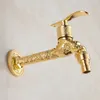 Faucets Brass Antique bibcock Lengthened tap for washing machine mop pool wall mounted faucet, Single cold kitchen/bathtub water tap