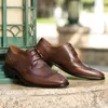 Luksusowy projektant Formalne Męskie Luksusowe Monte Carlo Designer Dress Sukienka Buty Czarne Brown Lattice Skórzane Casual Mokasyny Mężczyźni Slip On Wskazał Oxford Sh