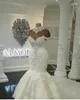 Real Images Luxury Dubai Arabic Mermaid Wedding Dresses Beading Crystals Court Train Plus Size Wedding Bridal Gowns Custom BA8274