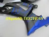 Anpassad Motorcykel Fairing Kit för Yamaha YZFR1 00 01 YZF R1 2000 2001 YZF1000 ABS Blue Flames Black Fairings Set + Gifts YD10