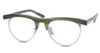 Män optiska glasögon glasögon ramar märke kvinnor oregelbundna spektram ramar retro myopia glasögon halv ram glasögon svart sköldpadda med klar lins