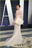 Oscar Mermaid prom dresses High Neck long sleeves Evening Gowns Sweep Train Modest Party Gowns Cheap