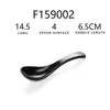 Soup Spoon Black Matte Ladle Spoon Plastic Japanese Style Melamine Tableware Anti-Fall Tortoise Shell Shaped261M