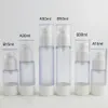 24 x Empty Bottle trasparente gelo airless pompa Cosmetic 15ml 30ml 50ml Viaggi Lotion Crema bottiglie vuoto contenitore toiletries