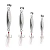 10 sztuk Metal Jigging Fishing Lure Łyżka Spinner Przynęty Z Piórko Hook Hook Saltwater Wędkowanie Przynęty Przynęty