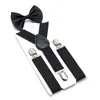 Kids Suspenders Bow Tie Set Boys Girls Braces Elastic Y-Suspenders with Bows Tie Fashion Belt Children Baby Retro Strap Clip Y-back M558