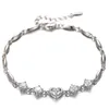 CZ Crystal from Swarovski Heart Bracelets For Women Wedding Bride Party Fashion Jewelry Gifts Female Ladies Elegant Accessories WF79
