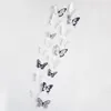 18 pcs/lot 3D cristal papillon autocollant mural beaux papillons Art décalcomanies décor à la maison autocollants décoration de mariage sur le mur