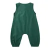Baby kläder barn pojkar bomull linne rompers sommar solid ärmlös andlig jumpsuits onesies ins bodysuits mode overall AYP792