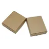 Boîte d'emballage en papier artisanal marron blanc, 50 pièces/lot, petits cadeaux, bijoux, boîte d'emballage de bonbons, carton Kraft, organisateur pliable 8x6x2,2 cm