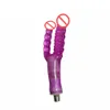 Le plus récent double godes masturbateur double tête gode réaliste plaisir vaginal et anal accessoires de machine de sexe produits pour adultes2515384