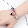 Wholesale-925 Murano Glass Cartoon Charm Bracelets For Women crystal Original DIY Jewelry Style Fit Pandora with Crown