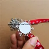 sublimation snowflake shape key christmas ornaments decorations with red snow rope hot transfer printing blank custom gifts 25mm