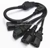 10A / 250V電源アダプターコード、IEC 320 C14男性から4 x C13の女性のYスプリッターケーブルのUPS PDU / 1PCS