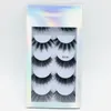 Emballage Laser 5 paires de cils de vison ensemble épais naturel long réutilisable faux cils accessoires de maquillage pour les yeux DHL gratuit