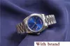nouveau luxe casual hommes montre président automatique montres hommes bracelet en argent cadran bleu montres hommes suisses montres jour 40mm coupon