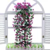 Lily Flower Wall Hanging Orchid Basket Living Room Home Decoration Flower Artificial Wedding Party Silk Flower Decoration