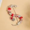 Nya ängelvingar Kärlek Pendant Beaded Armband Tillämpligt Till Pandora Smycken DIY Charm Beaded Pendant Mor och Dotter Armband Present