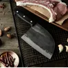 Couteau de chef Tang plein de Sharp Haute Slaughter en acier au carbone Fendoir Tranche Butcher Légumes Couteau à découper la main Forged Couteaux de cuisine