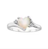 Elegante cuore opale anello da dito regalo della mamma pietra naturale blu moda donna gioielli anelli di fidanzamento da donna in lega d'argento AR18