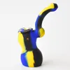 Wholesale Portable Silicone Pipe Silicone Bubbler Mini Smoking Pipe Tobacco Hand Pipe Free Shipping