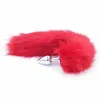 Anal Toys En Acier Inoxydable Butt Plug w / Fausse Fourrure Fluffy Tail Anal Cosplay Plusieurs Couleurs A098