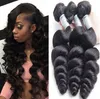 Extensions de tissage bouclées lâches brésiliennes 3 paquets Remy double trame de cheveux humains