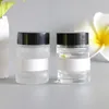 5g Transparent Frosted Glass Whitening Cream Jars Liquid Makeup Lotion Face Mask Skin Care Empty Cosmetics Containers 120pcs/lot