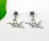 Wholesale - MIC IN STOCK 100 Pcs/lot alloy Origami Paper Crane Beads Charms pendant Dangle Beads Charms Fit European Bracelet