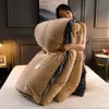 Vintern duvet Cover Magic Fleece Quilt Bed Comporter Cover Stripe Bedding Flanell Thickning Warm Velvng Däcke Y200417