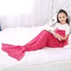 Mermaid Tail Blanket High Grade Loop Yard Knitting Blanket Factory Direct Thicken Kids Mother Family Blanket Warm Tail Blankets