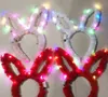 Lightybunny LED -hoofdband: Gloeiende konijnenoren Haarband voor bruiloften, verjaardagen, feesten - pluche fancy aankleden accessoire met flitsende lichten.