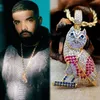 Iced Out 3D Animal Owl Pendant Halsband Mens Kedja Micro Pave Cubic Zirconia Animal Hip Hop Smycken Kvinnor Present